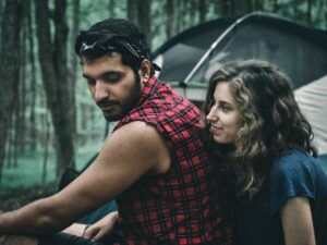 couple camping